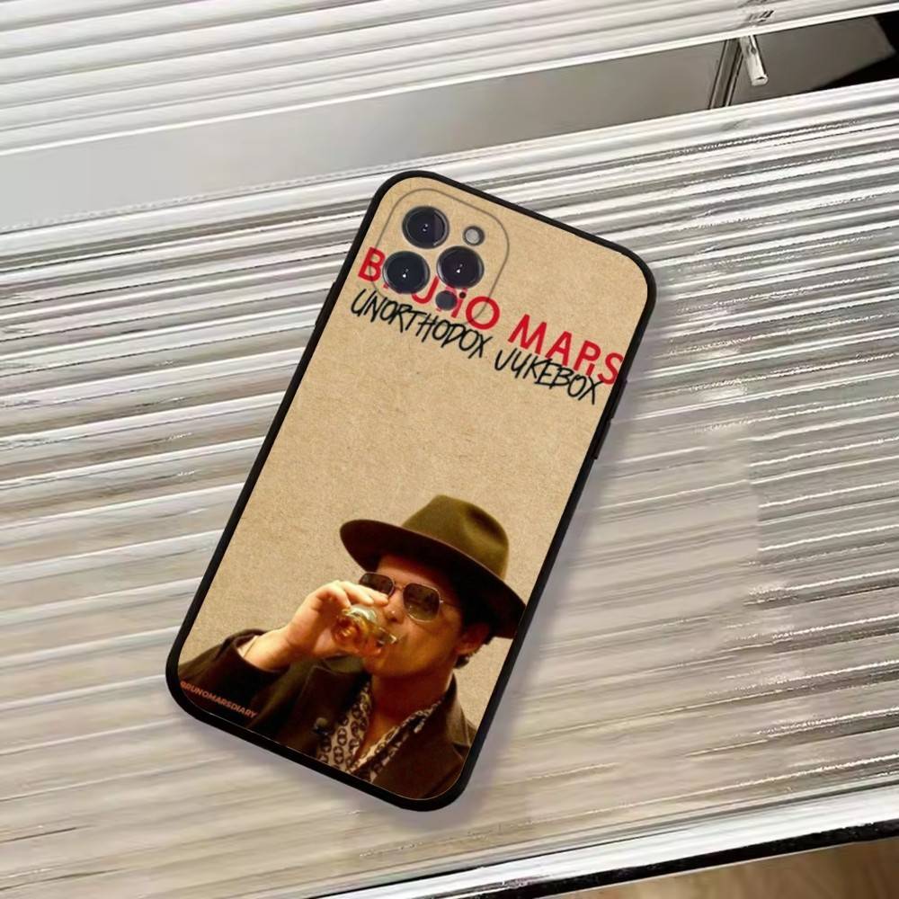 Чехол для телефона с певцом Бруно Марсом Для iPhone 17,16,15,14,13,12,11 Plus,Pro Max,XS,Мягкий черный чехол
