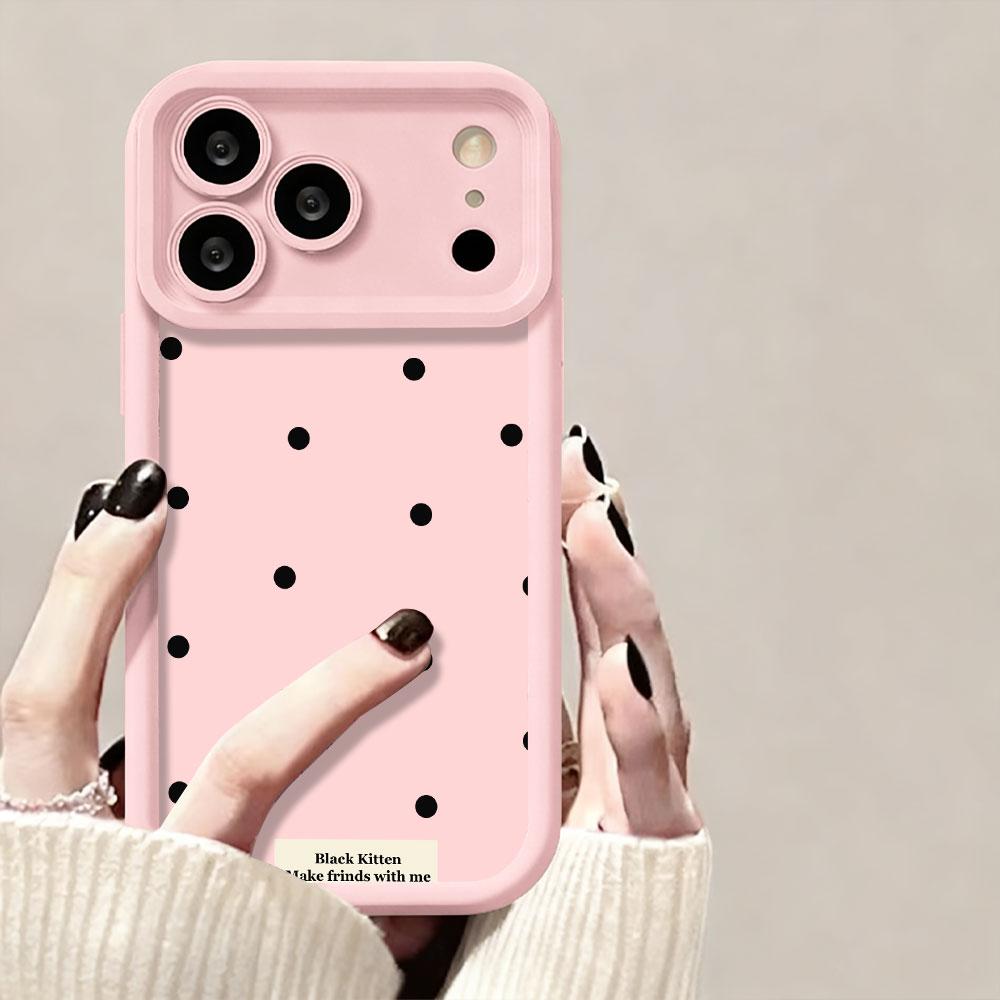 Модный матовый чехол для телефона с точками в виде волн для iPhone 17 Pro Max 16 15 14 13 12 11 Pro XR 7 8 16 Plus 13 16E TPU ударопрочный чехол
