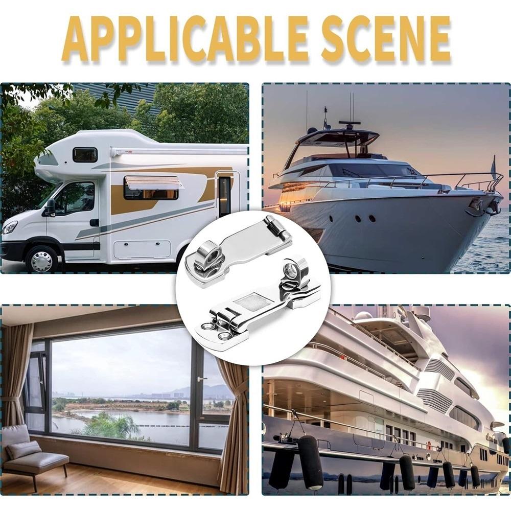 Дверной замок из нержавеющей стали морского класса повышенной прочности с поворотным креплением для навесного замка