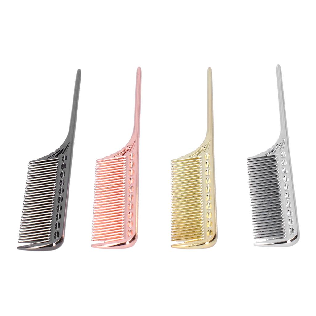 Professional FineTooth Tail Comb Portable Aluminum Hairdressing Salon Hair Care Styling Tools