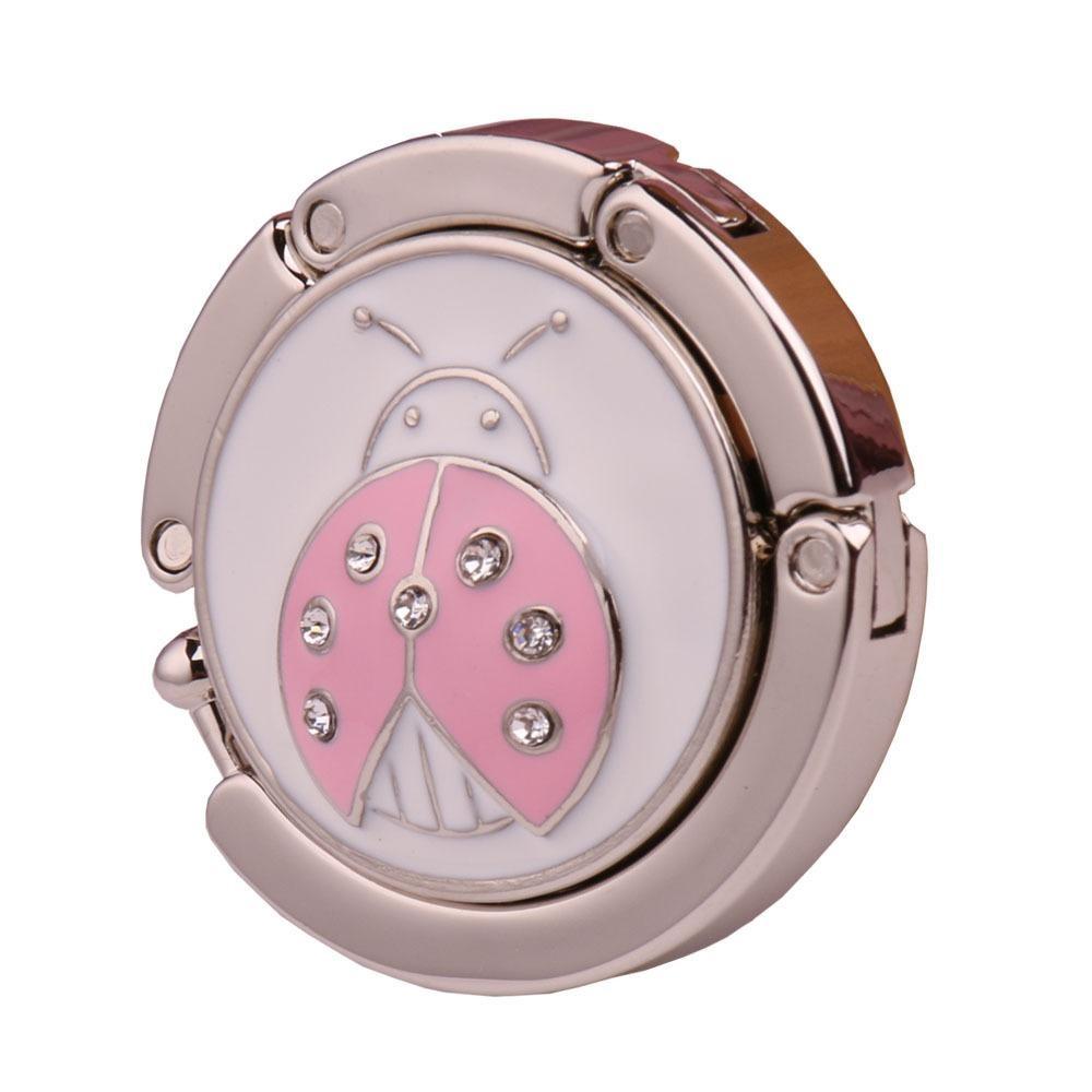 Fashion Butterfly Pattern Purse Hook Portable Travel Folding Desk Hooks Bag Holder Metal Handbag Hanger Table Clasp