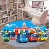 1pc Tayo The Little Bus1 Print Round Carpet Chair Round Carpet Suitable for Bedroom Living Room Home Decorative Carpet