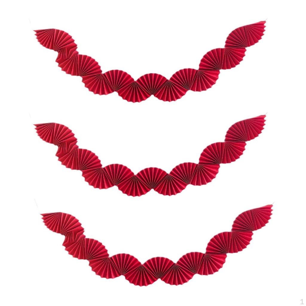 3 шт. Бумажные веера Гирлянда Фон Баннер Подвесное украшение для Карнавала Свадебного душа