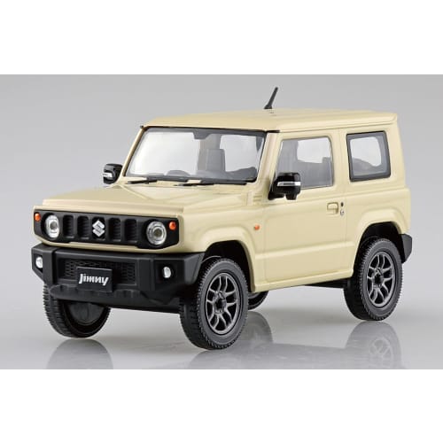 Aoshima Bunka Kyozai 1/32 Scale Rakupla Snap Kit No.09-CI Suzuki JB64 Jimny Chiffon Ivory Metallic Pre-Colored Plastic Model Kit (Automobile)