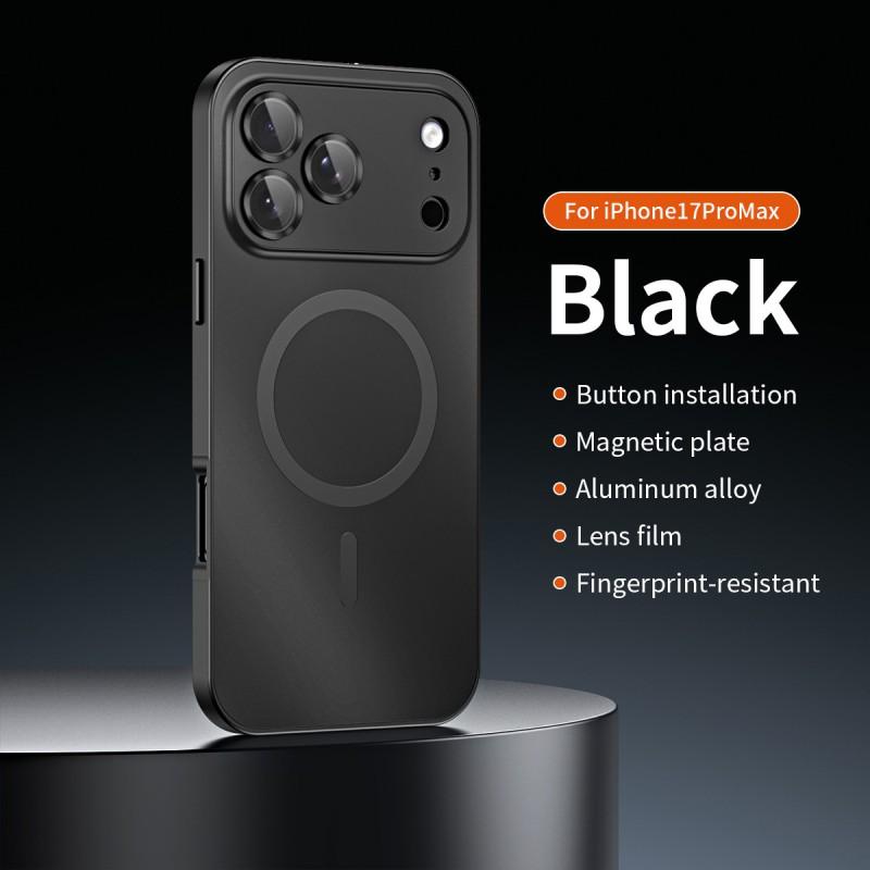Металлический Бампер Магнитный Чехол для Телефона IPhone 15 16 17 18 Pro Max Ударопрочный Защитный Чехол С Защелкой