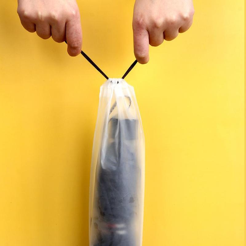 Сумка для хранения зонтика, прозрачный пластиковый водонепроницаемый чехол для зонтика, устойчивый к загрязнениям, многоразовые переносные сумки со шнурком для домашнего хранения