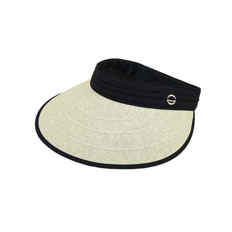 2026 Широкополая Солнцезащитная Кепка-Козырек для Женщин Простая Летняя Складная Шляпа от Солнца, Скрывающая Лицо