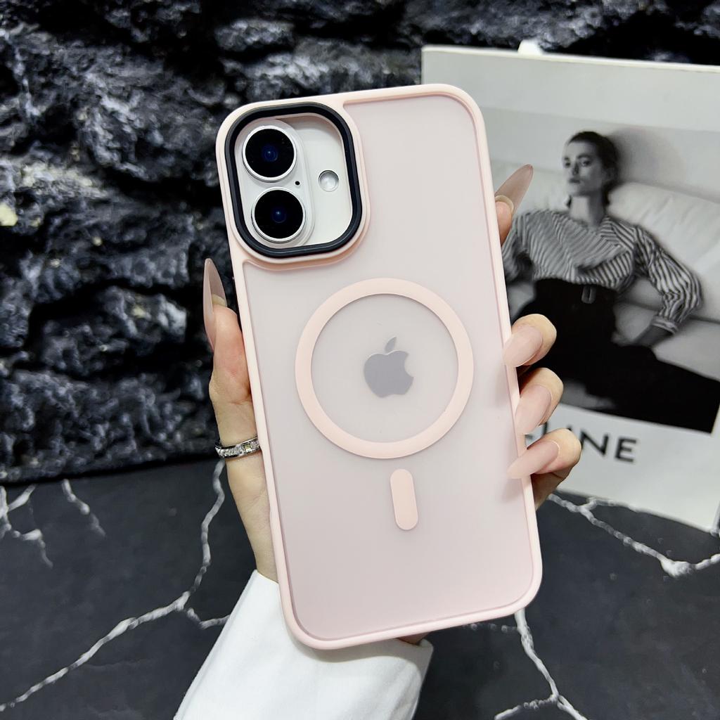 Для Apple 17 Магнитный чехол для телефона для iPhone 16 Promax Текстура кожи Матовый 15 Полупрозрачный Защита от падений