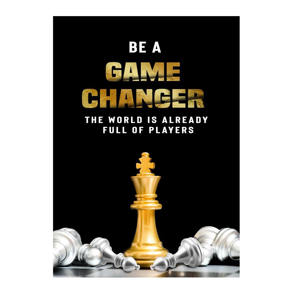 GAME CHANGER Golden King Canvas Printed Mural Posters Chess Is Last Standing In the Chess Board Concept Successful Wall Art Pictures Modern Home Decor