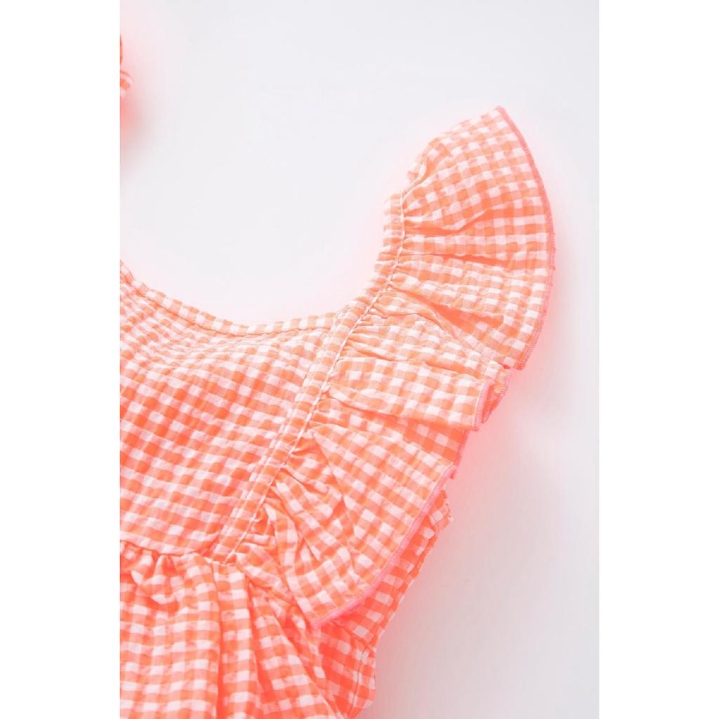 Мятое платье без рукавов в клетку Baby Baby