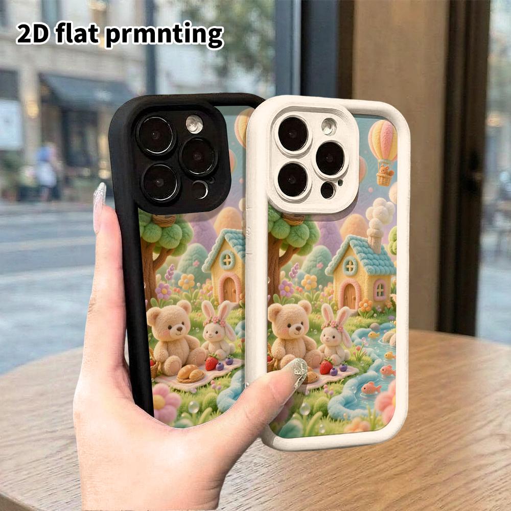 Чехол для телефона: Плоская 2D, подходит для защитного чехла iPhone 18, 17, 16, 15, 14, 13, 12 Pro, идеально подходит для весенних пикников, рождественских и хэллоуинских праздничных подарков