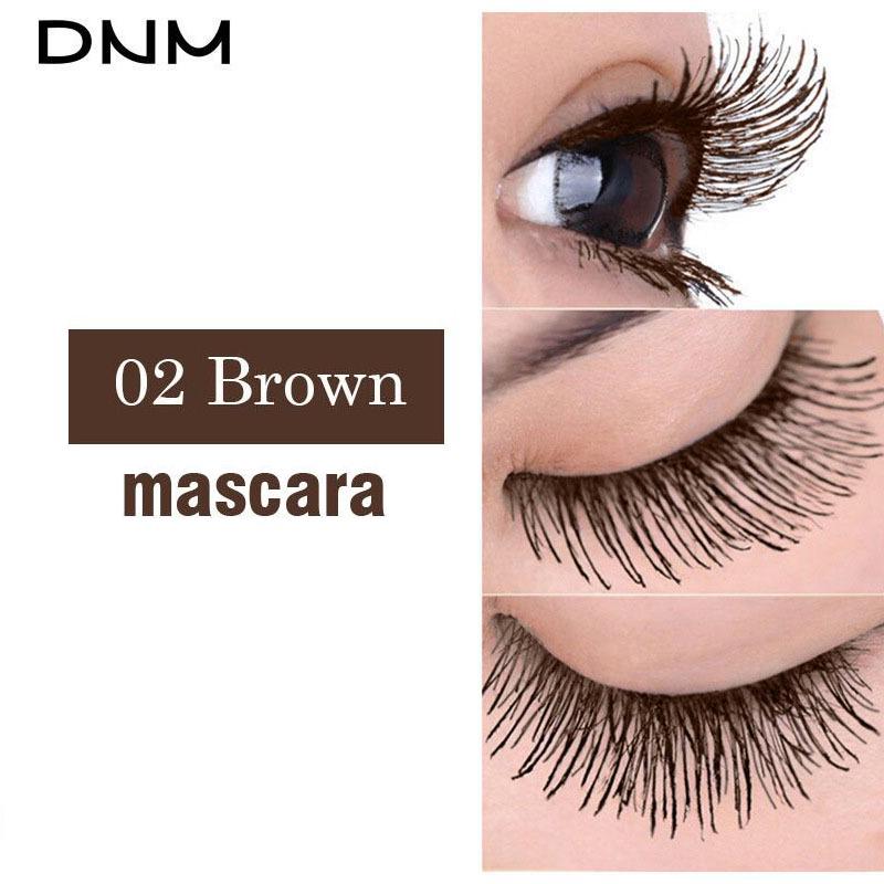 DNM Натуральное шелковое волокно для наращивания ресниц Макияж Черный Коричневый Белый Водостойкая керлинг Красочная тушь для ресниц