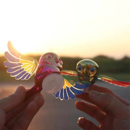 Yousheng Flying Bird Car Ornament Motorcycle Exclusive Model Flapping Wings Motion Decor for Dashboard Creative Auto Accessory