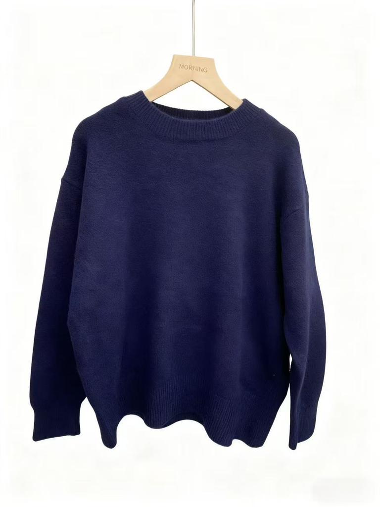 Осенний комплект свитера крупной вязки для женщин, свободный повседневный пуловер оверсайз, базовый слой, верхняя одежда