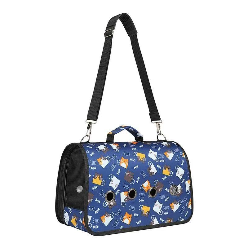 Multi-Color Portable Cat Backpack - Breathable, Foldable, Large Space, Single Shoulder Design for Travel