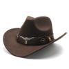 Winter Women 'S Men 'S Wool Hollow Western Cowboy Hat With Fashion Belt Gentleman Lady Jazz Cowgirl Toca Sombrero Cap