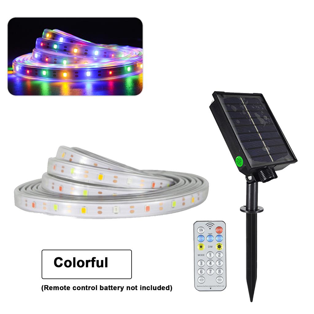 5V Solar LED Light Strip High Density Waterproof Flexible Ribbon Lamp Colorful Warm White 320LEDs/M 3M 5M 10M 20M Garden Decor