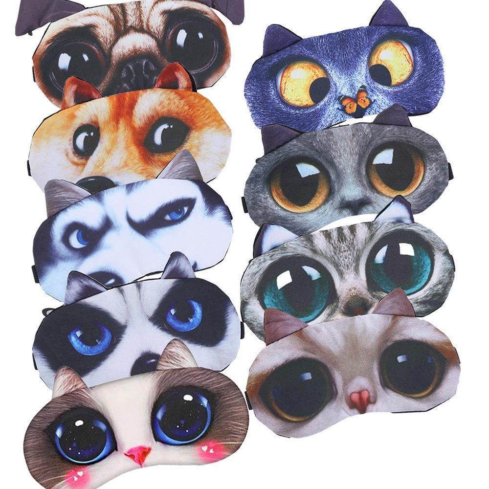 Hot Fashion Cartoon Animal Blindfold Sleeping Aid 3D Sleeping Eyepatch Nap Eye Mask Shade Cover