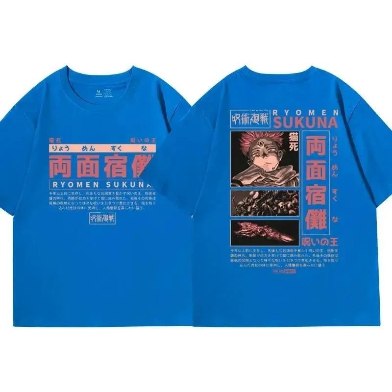 2024 Anime Jujutsu Kaisen T Shirt Manga Ryomen Sukuna Short Sleeve T-shirts Oversized Cotton Shirt Casual Men Women Tee Y2k Top