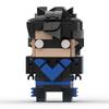 Анимация Персонаж Модель Nightwing MOC Brickhead Building Block Модель Строительная игрушка Подарок