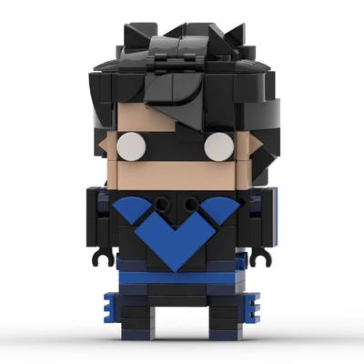 Анимация Персонаж Модель Nightwing MOC Brickhead Building Block Модель Строительная игрушка Подарок