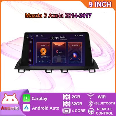 2 Din Android для Mazda 3 Axela 2014-2017 Автомобильный радиоприемник Мультимедийный плеер Стереонавигация с динамиками BOSE Carplay Головное устройство Видео