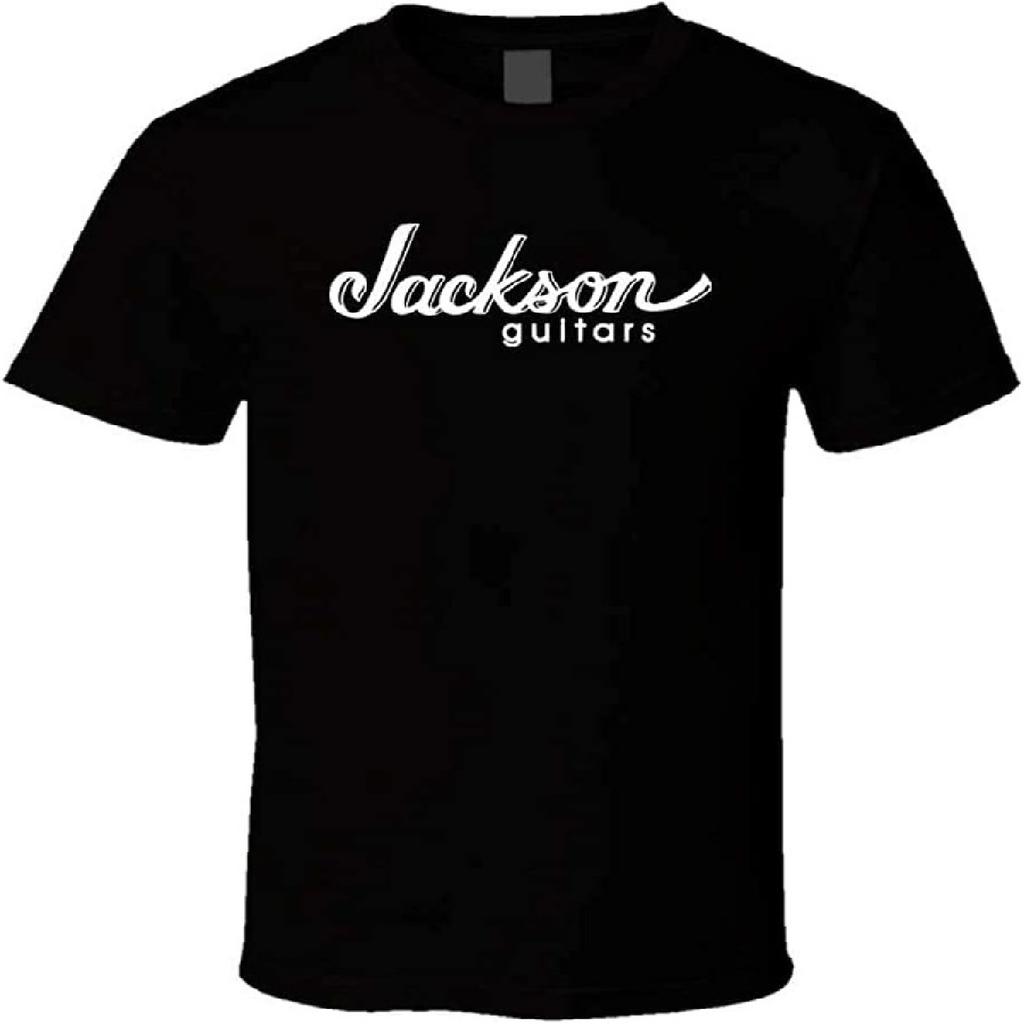 BINT Jackson Guitars Логотип Винтажная Футболка Черно-Белая Футболка МужскаяЧерный XXL
