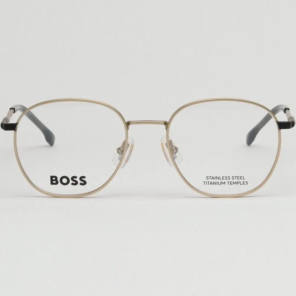 [Hugo Boss] Hugo Boss Titanium Eyeglass Frames BOSS1416 0NZ Matte Gold Round Stainless Steel