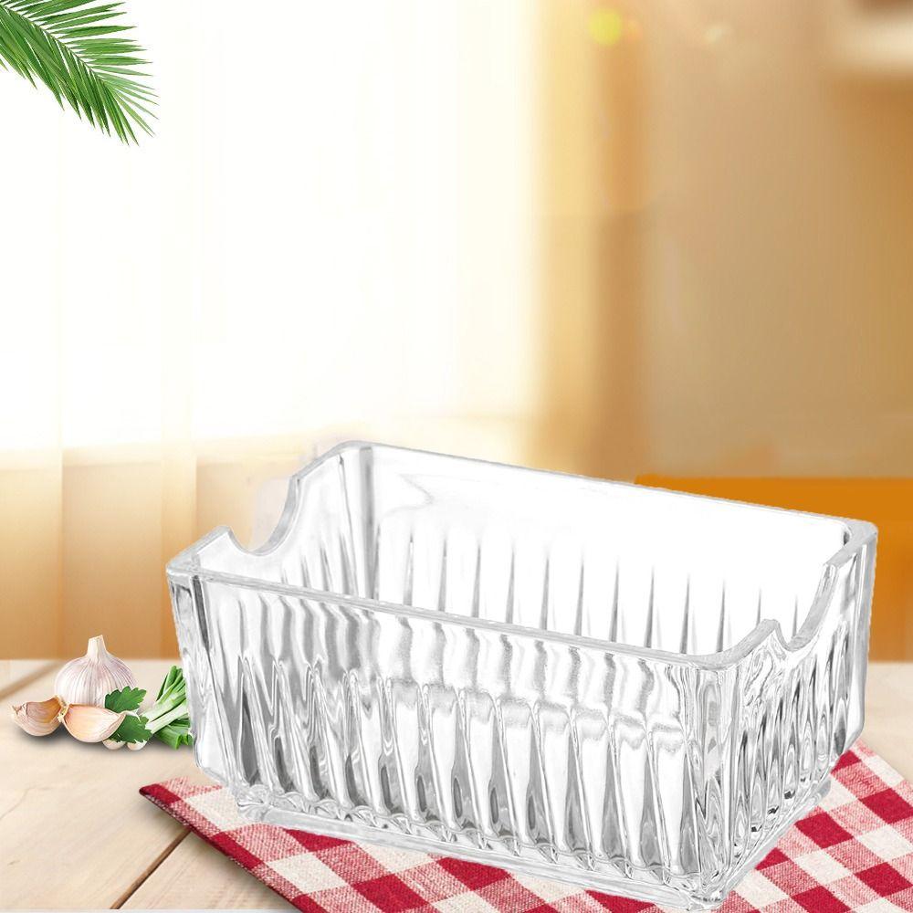 Прямоугольный держатель для чайных пакетиков Акриловая коробка для хранения подсластителей Держатель для пакетиков сахара Гостиная