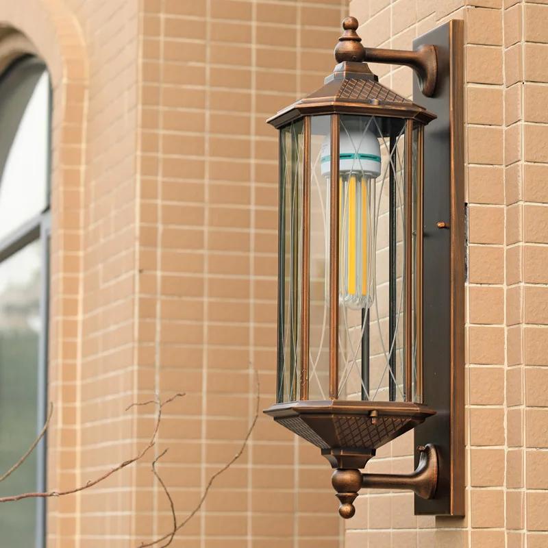 Светодиодный уличный настенный светильник Водонепроницаемый крыльцо Светильник Коридор Балкон Сад Простой балкон Дверь Терраса Настенный светильник наружное освещение