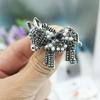 Donkey And Brooch, Unisex, Rhinestone-encrusted Animal Brooch