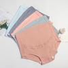 Трусики для беременных с высокой талией, поддержка живота, ребристые, регулируемые, эластичные, мягкие, дышащие, антисептические, большие размеры, кружевной декор, трусы для беременных
