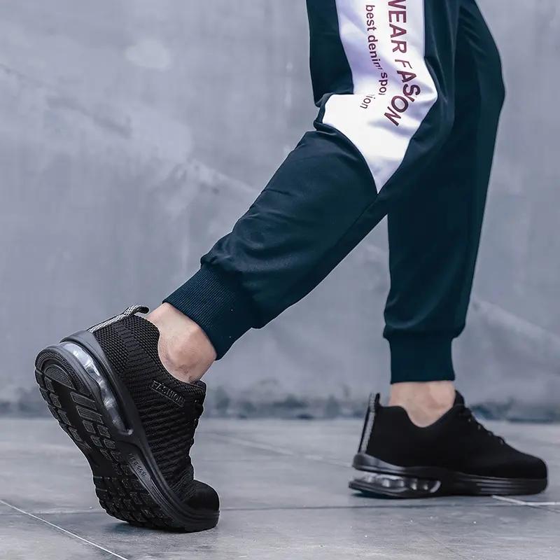 Мужские кроссовки для бега, удобные, дышащие, женские, сетчатые, с воздушной подушкой, черные, кроссовки для любителей тренировок, велоспорта, тенниса, спортивная обувь Zapatillas