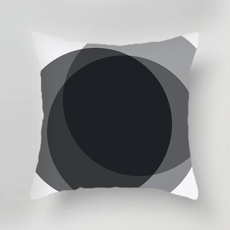Luxury Home Decoration Cushion Cover Black Gray Dark Black and White Style Pillow Cover Office Sofa Cushion Cover