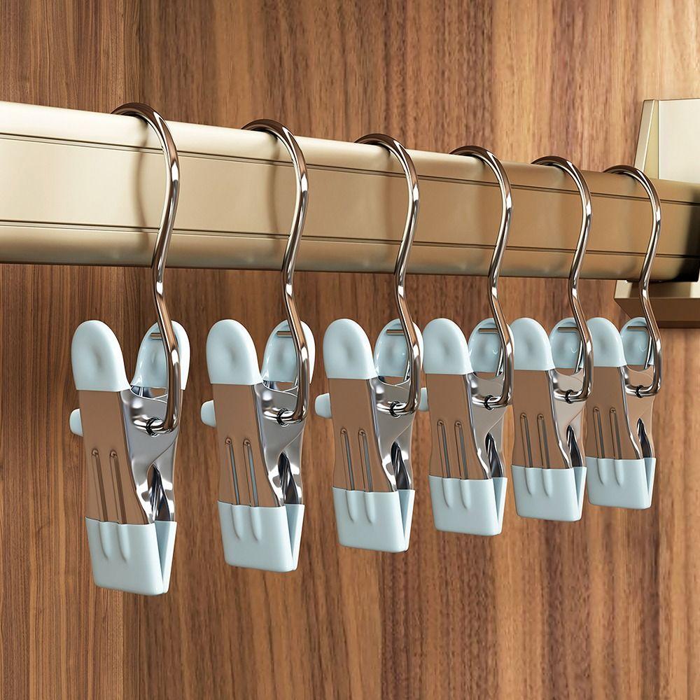 1/5/10PCS Windproof Clothes Drying Clips with Hook Hat Storage Clips  for Household