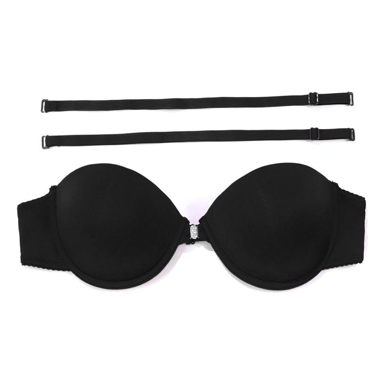 Женский бюстгальтер с половиной чашки, передние пряжки, формованные чашки, дизайн с обнажением плеч и открытой спиной для вечеринки, свадебная чашка BC для девочек