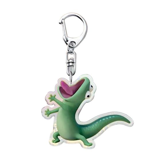 1/6Pcs Keychain Transparent Acrylic Finish Lightweight Keychain Cartoon Beaver Design Expressive Character Key Holder Bags Phone