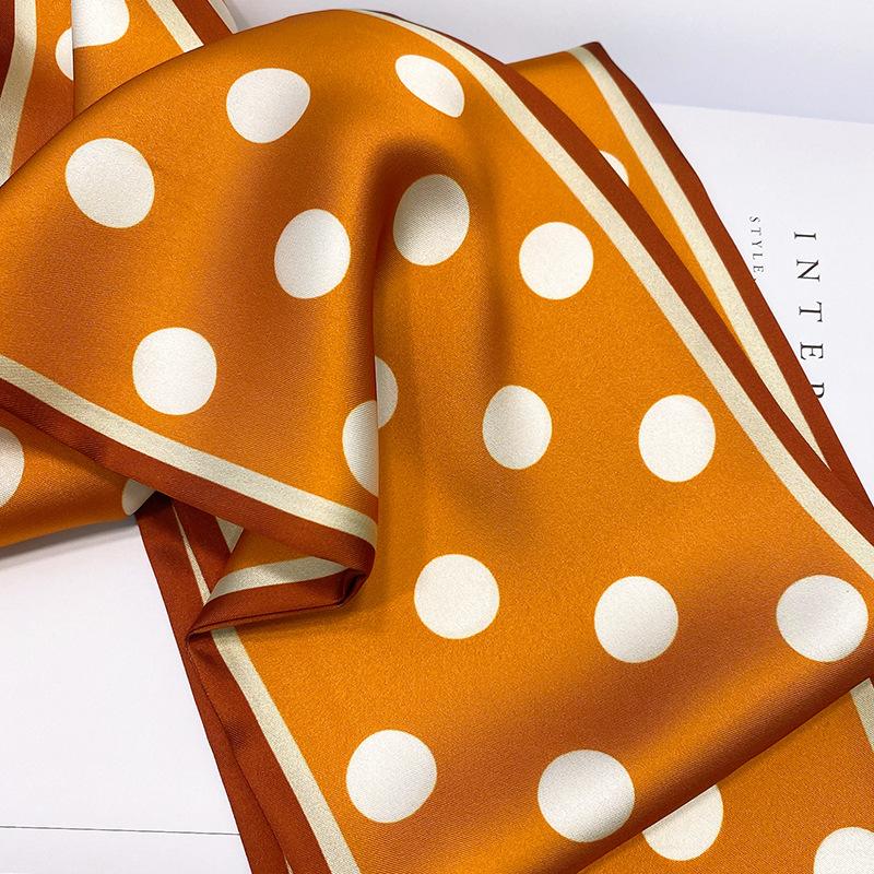 Fashion Point Silk Scarf Female Imitation Silk Spring and Summer Scarf Hair Band Decoration
