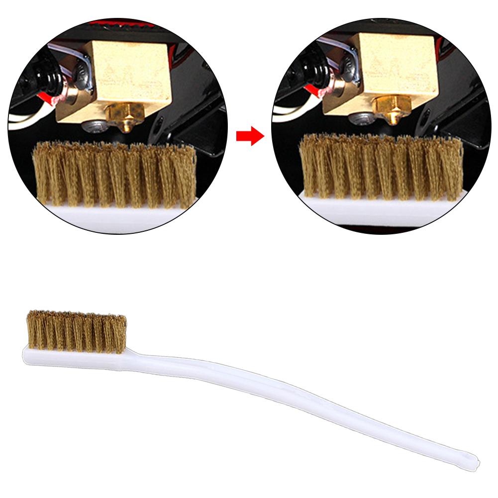 Copper 3D Printer Cleaner Tool Copper Wire Toothbrush Brush Handle For Ender 3 Nozzle Heater Block Hotend Cleaning Hot Bed Parts