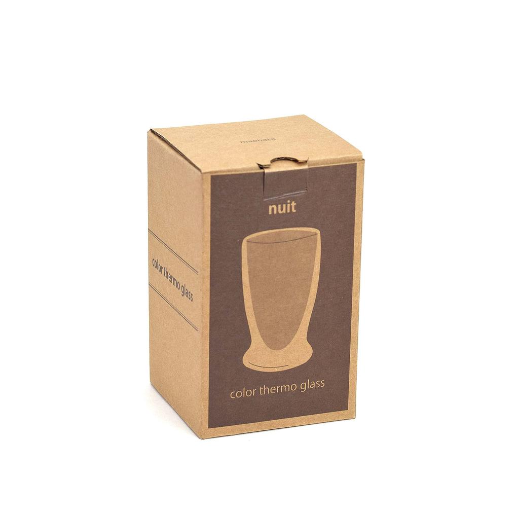Maebata Nuit Color Thermoglass 52635 (Amber), Heat-Resistant, Double-Walled, 340ml,