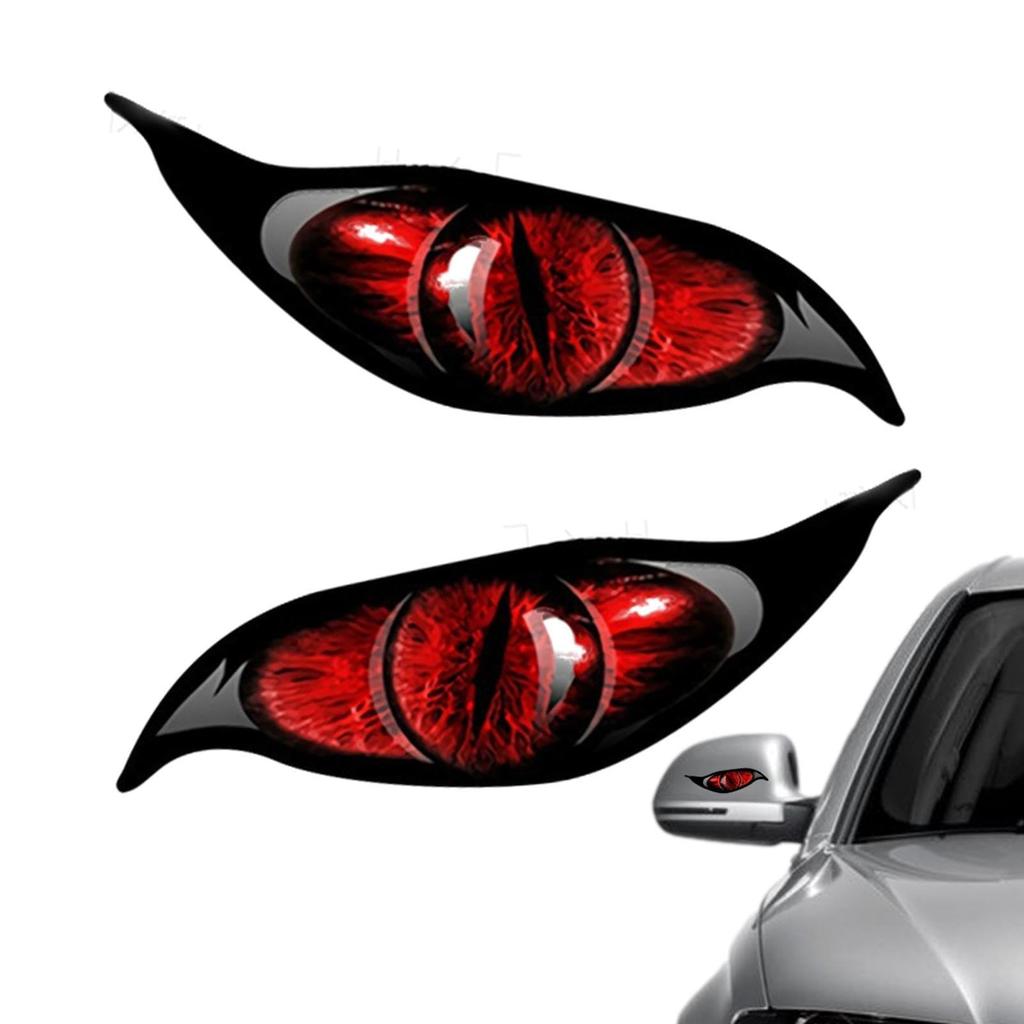 Car Eye Sticker, Scary Eyes Reflective Decal Mirror Cover,Scary Eyes Reflective Car Sticker Cover