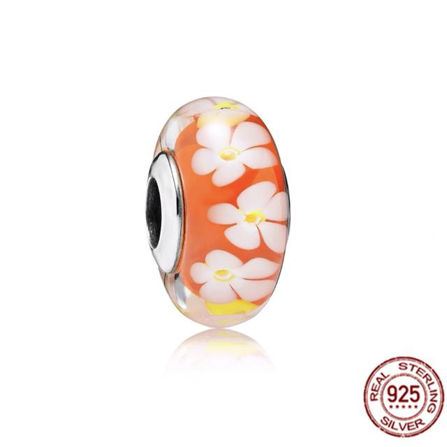 Стерлингового серебра 925 пробы, белый, красный, синий, счастливый четырехлистный клевер, муранское стекло, очаровательные ювелирные изделия, бусины, подходят для милого модного браслета