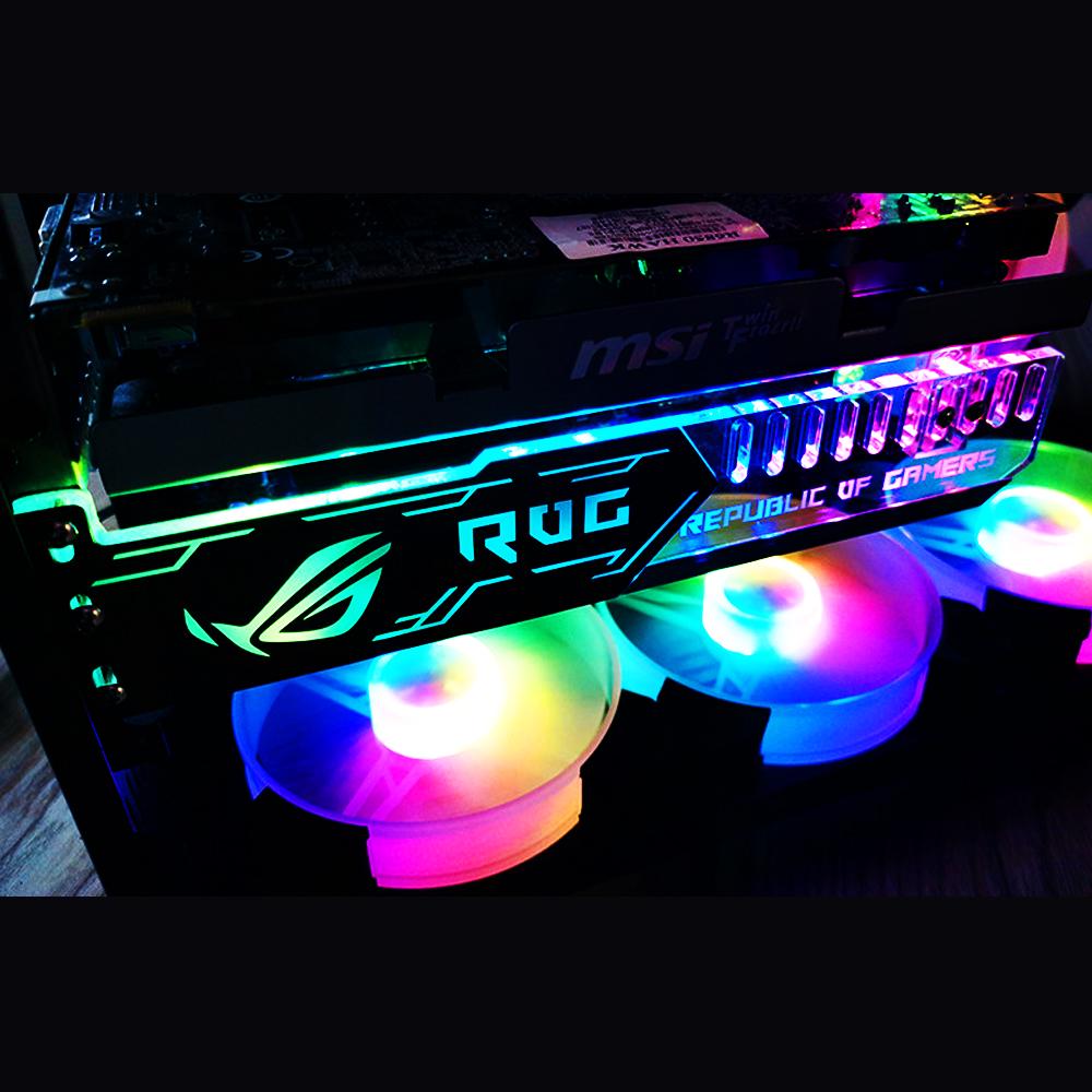 Подставка для видеокарты RGB25 RGB, цветная горизонтальная, 12 В, 4 контакта, со светодиодной подсветкой, держатель карты