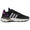 Adidas Originals Nite Jogger Mesh Suede Running Shoes Comfortable Durable Low-Top Lifestyle Sneakers Women Sneakers Black Purple FX6903