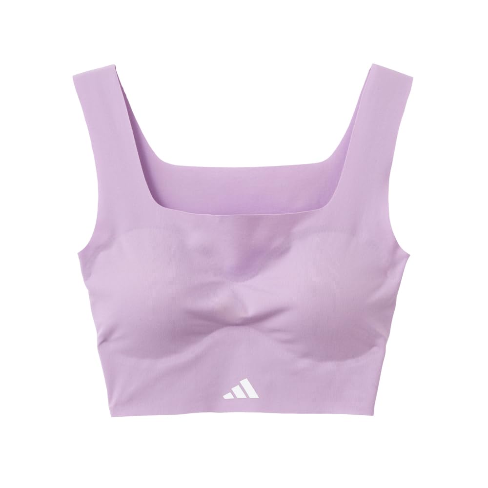 ADIDAS Cotton Organic AP0055 Half-Top Bra, Seamless, Blend, Cotton, Moisture-Wicking, Quick-Drying,