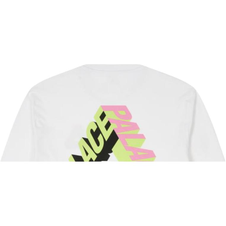 Palace P-3D Белые топы унисекс с длинными рукавами P25LS017