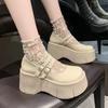 Women's Mary Jane Shoes Lolita Solid Color Hot Selling Fashion Simple High Heels Outdoor Thick Low Anti Slip Women's Shoes