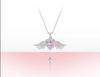 Серебряная подвеска-ожерелье S925 Ангельское Сердце с Крыльями - Элегантный, Подвижный Подвес на Ключицу для Женщин