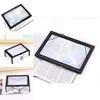 Foldable Portable A4 Rectangular 3x Reading Magnifying Glass With Led Light For Senior Use Creative Desk Accessory
