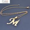 Золотое ожерелье с алфавитом для женщин, ювелирная цепочка на шею, 26 букв, кулон, ожерелье, колье из нержавеющей стали, женский аксессуар